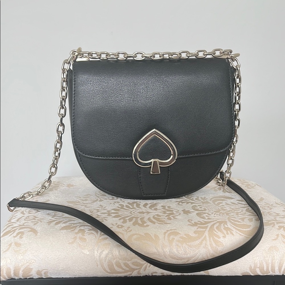 Kate Spade Black Crossbody Bag with Signature Spade Hardware NWOT